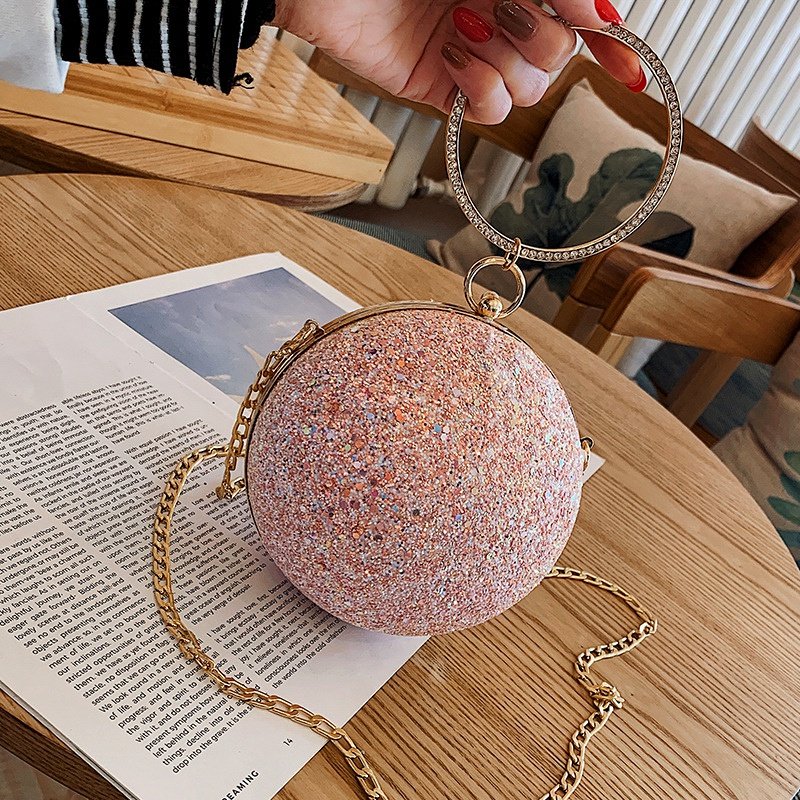 Sequin Small Round Bag