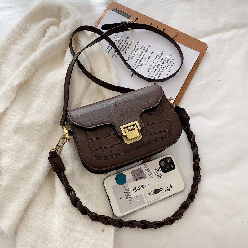 Retro Square Saddle Shoulder Bag