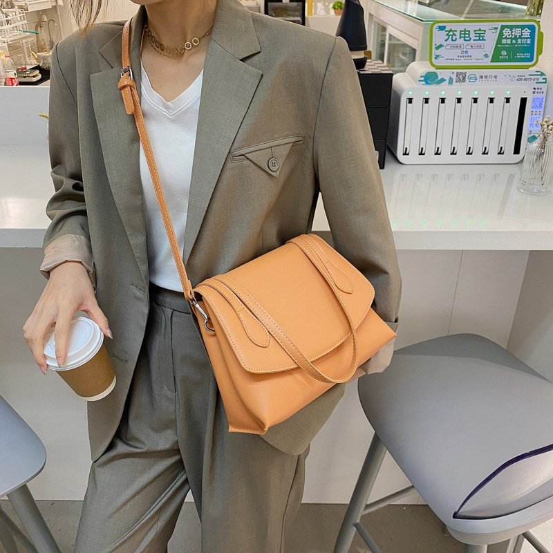 New Simple Flap Crossbody Square Bag