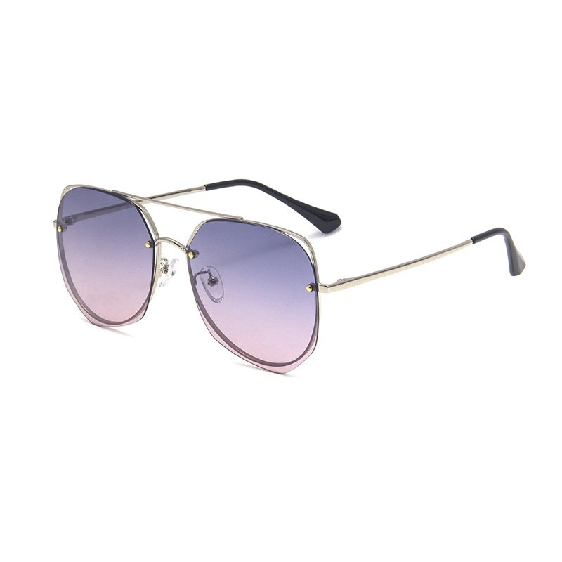 Metal Hollow Frame Polarized Sunglasses