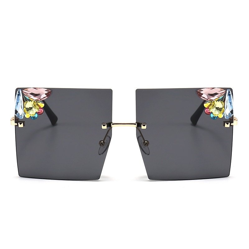 Frameless Color Diamond Sunglasses
