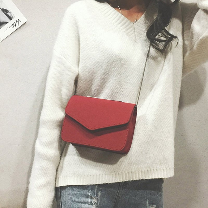 Simple Frosted Messenger Small Square Bag