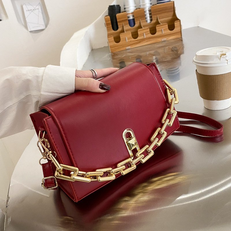 Retro Messenger Portable Solid Square Bag